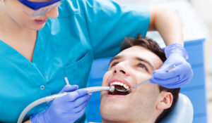 dentist working on patient