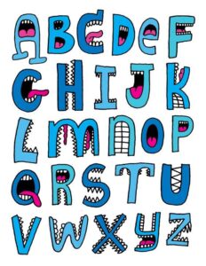 Alphabet cartoon