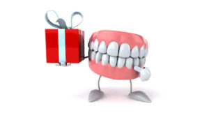 Teeth holding gift